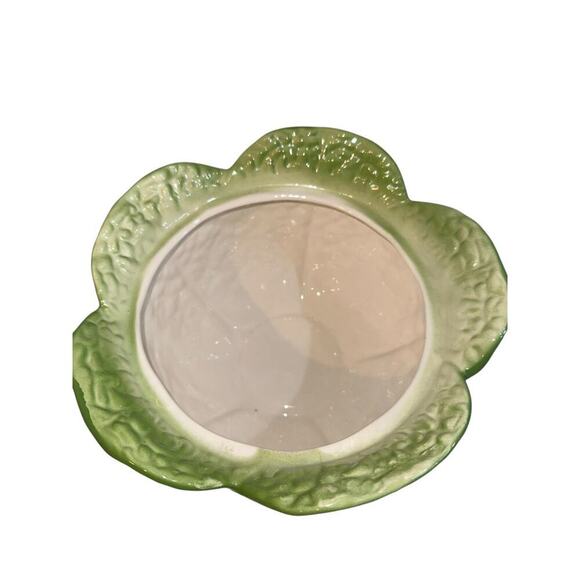 Portugal Cabbage Ware Signed John Buck Leaf Lidded Soup Tureen & Under Plate - Picture 4 of 15